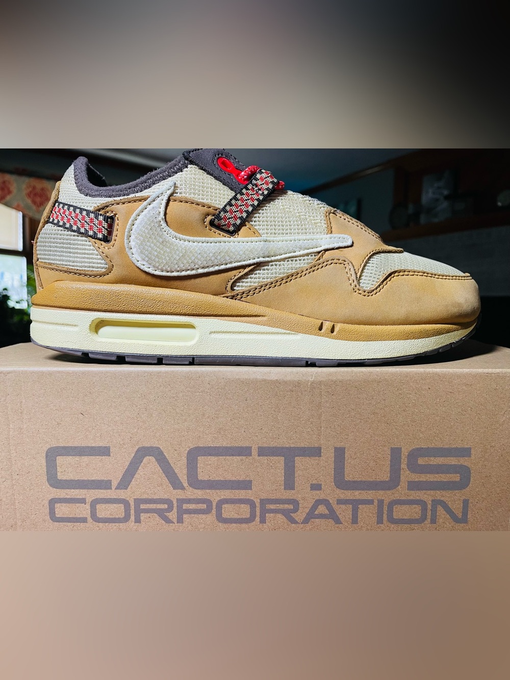 Nike Air Max 1 Travis Scott Cactus Jack Wheat Lemon Drop 7.5M-9W